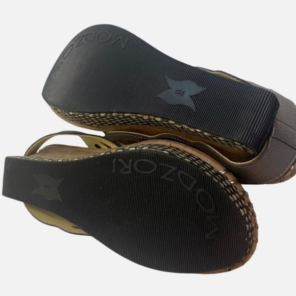 NWOB Modzori Troya 3 Reversible Wedge Thong Platform Sandals Butter/Pewter Sz 9 - Picture 8 of 8